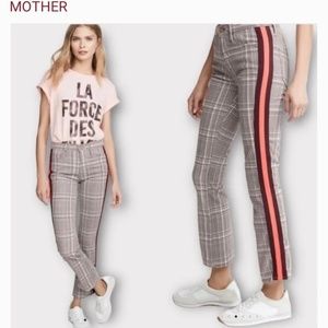 MOTHER The Insider Plaid Ankle pants Jeans